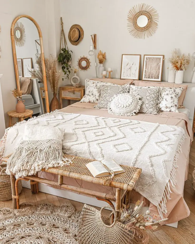 bohemian style bedroom design