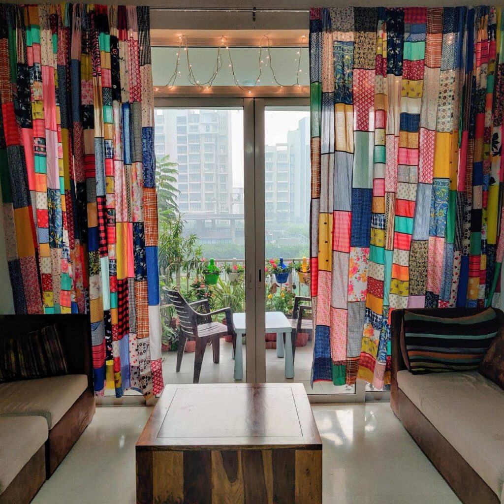 patchwork curtain ideas