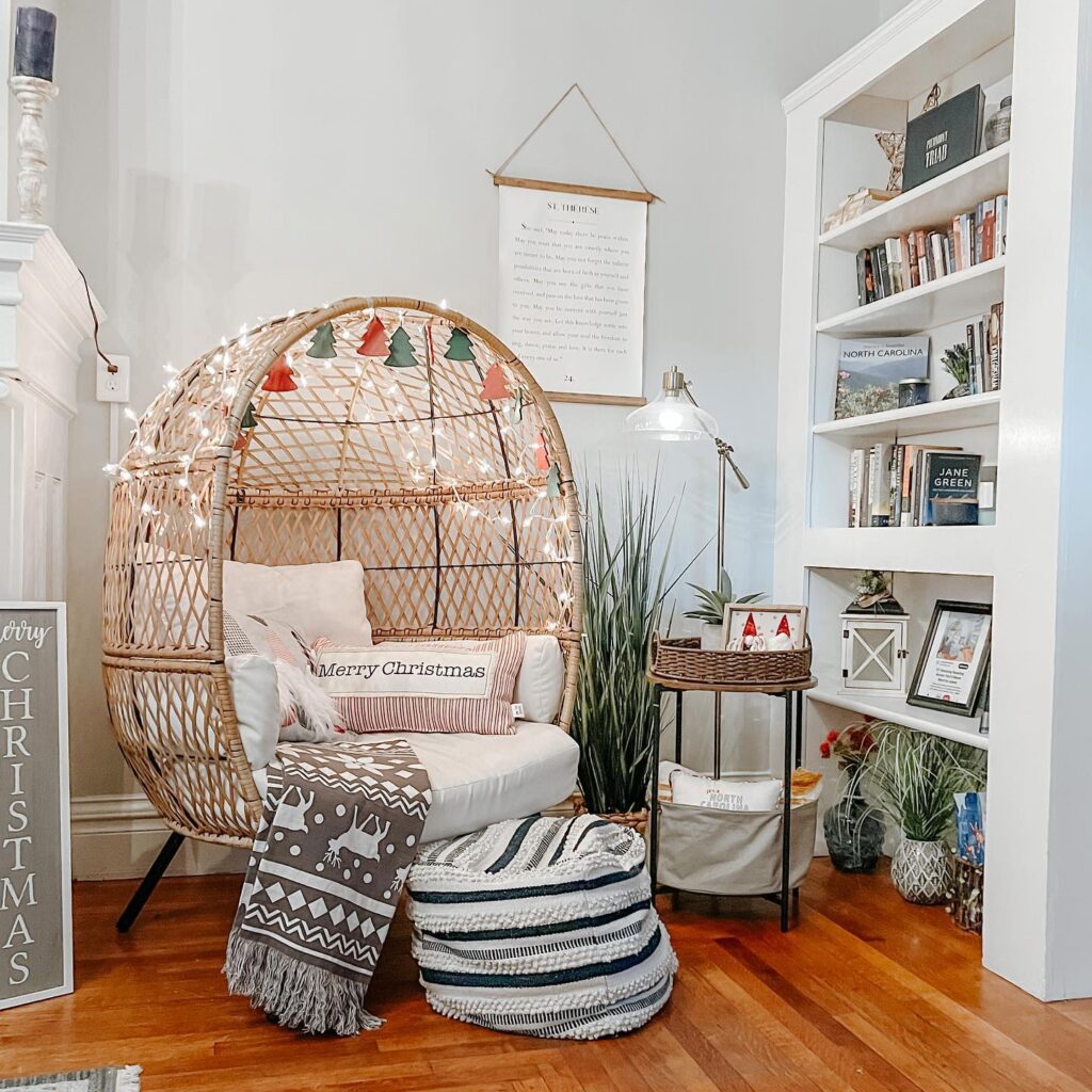 christmas reading nook
