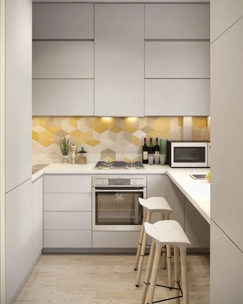 minimalist studio apartment kitchen