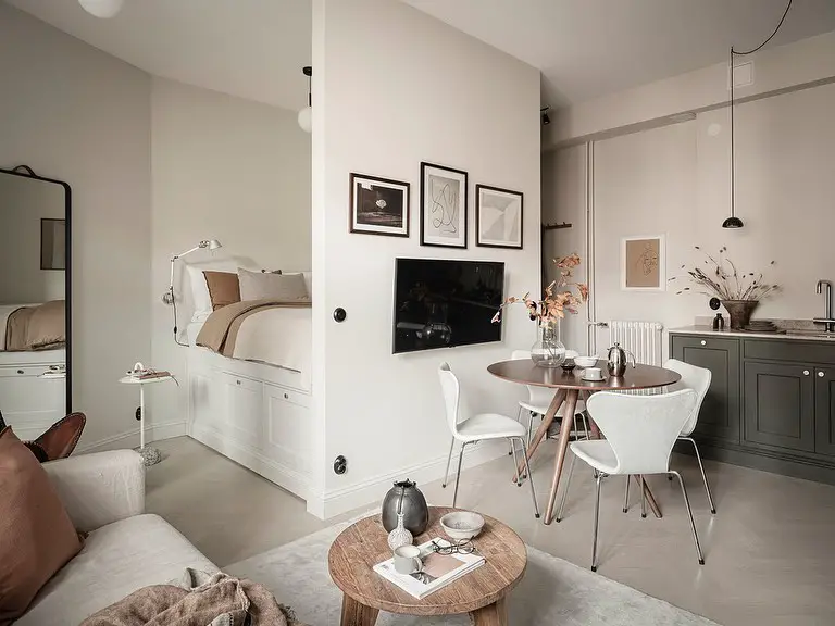 minimalist studio apartment