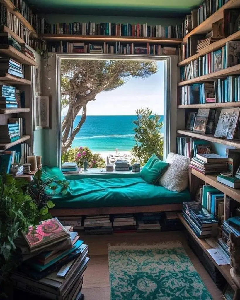 cozy reading space