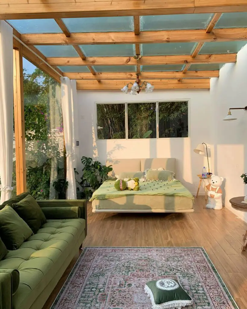 turning a sunroom into a bedroom